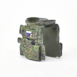 Armor vest Ratnik "machine gunner" raised collar patch flag and Z. digital camouflage