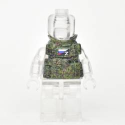 Armor vest Ratnik "machine gunner" raised collar patch flag and Z. digital camouflage