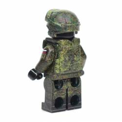 Modern Russian Soldier in summer field uniform with body armor and helmet