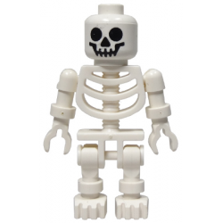 Белый скелет с улыбкой