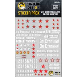 WWII SOVIET Stars, numbers and tank incriptions - Stickers
